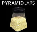 Pyramid Design Plastic Jar Collection